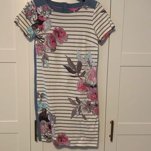 Joules tshirt dress floral and denim